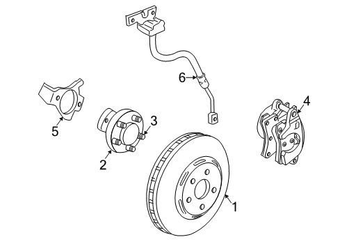 2004 Chevrolet Corvette Front Brakes Caliper Kit, Front Brake Light Diagram for 88895128