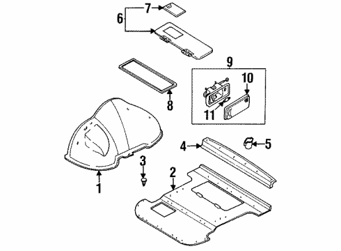 1997 Kia Sportage Interior Trim - Rear Body Lens Diagram for MB00151441