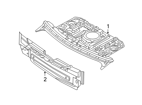 2012 Hyundai Equus Rear Body Panel Assembly-Rear Package Tray Diagram for 69300-3N110