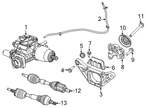 2017 Jeep Cherokee Axle & Differential - Rear Rear Axle Diagram for 68545101AA