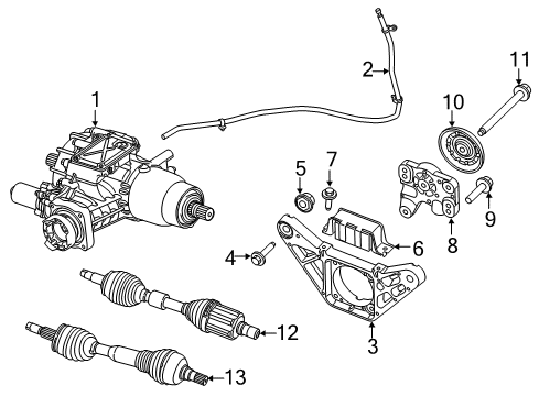 2018 Jeep Cherokee Axle & Differential - Rear Axle Half Diagram for 68265870AF