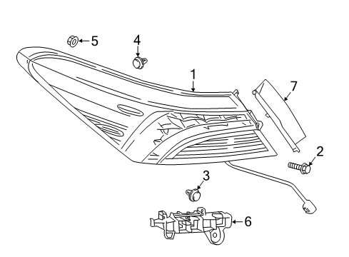 2018 Toyota Camry Tail Lamps Tail Lamp Assembly Diagram for 81560-06850