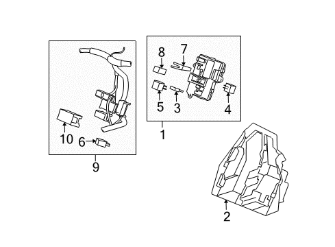 2005 Chevrolet Corvette Electrical Components Body Control Module Assembly Diagram for 15288103