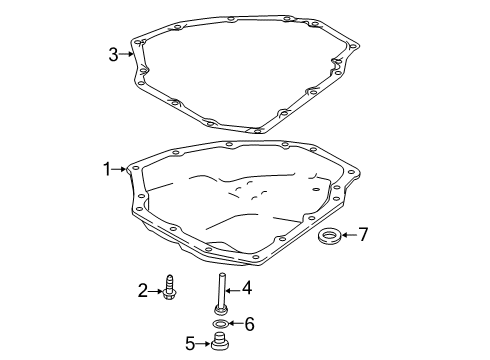 2020 Nissan Kicks Automatic Transmission Pan Assy-Oil Diagram for 31390-X425A