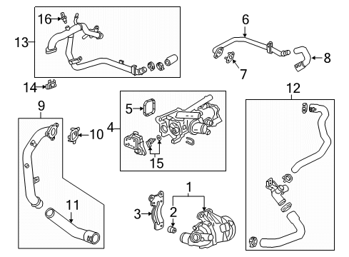 2020 Cadillac XT5 Cooling System, Radiator, Water Pump, Cooling Fan PUMP ASM-WAT Diagram for 55508939