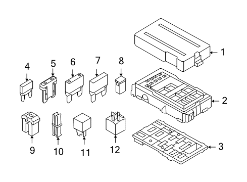 2014 Ford F-150 Fuse & Relay Top Cover Diagram for BC3Z-14A003-DA