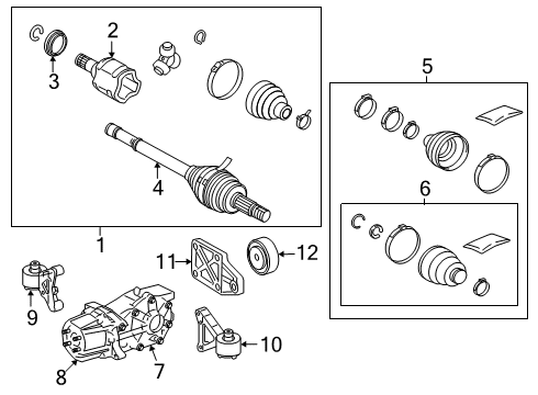 2020 Toyota RAV4 Axle & Differential - Rear Rear Support Diagram for 52391-0R100