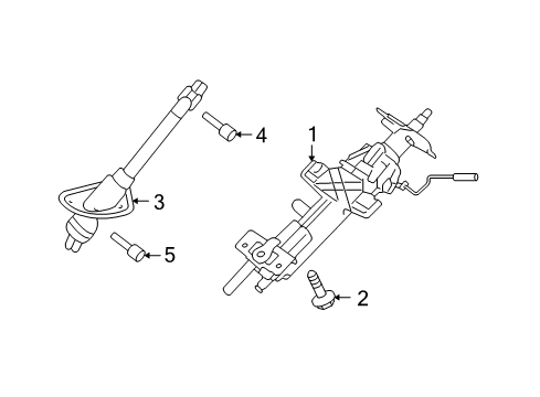 2010 Hyundai Sonata Steering Column & Wheel, Steering Gear & Linkage Joint Assembly-Universal Diagram for 56400-0A000