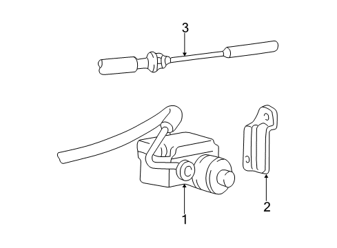 1999 Ford F-350 Super Duty Cruise Control System Cruise Servo Diagram for XC3Z-9C735-CA