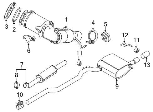 2020 Mini Cooper Exhaust Manifold HEAT SHIELD Diagram for 11658483369
