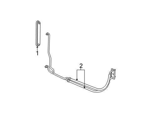 2002 Oldsmobile Alero Trans Oil Cooler Cooler Line Diagram for 22628103