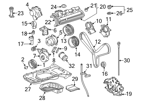 2005 Toyota 4Runner Filters Filter Diagram for 23217-50100