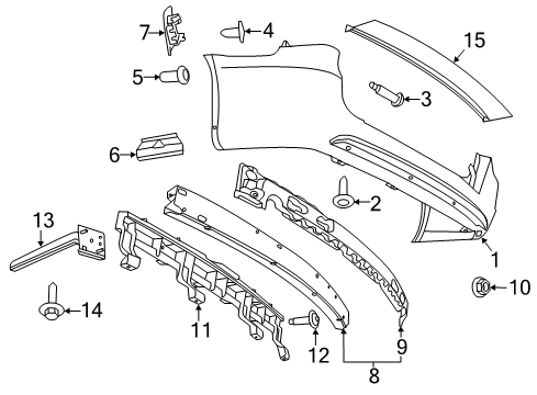 2014 Chrysler Town & Country Rear Bumper Bracket-Blind Spot Detection Diagram for 68125730AA