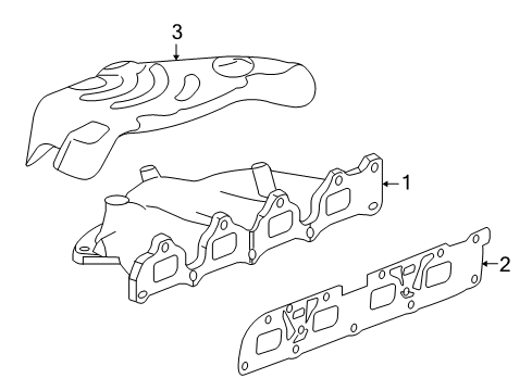 2012 GMC Terrain Exhaust Manifold Heat Shield Diagram for 12643927