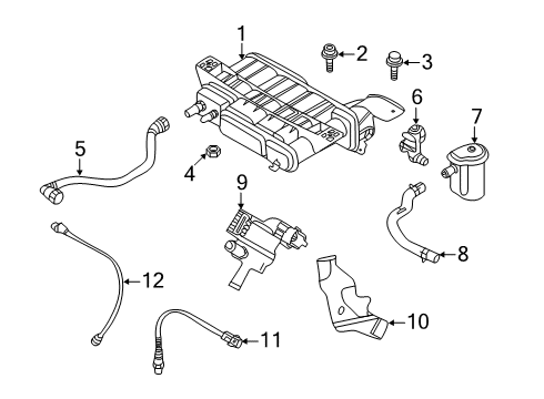 2020 Kia Forte Emission Components CANISTER Assembly Diagram for 31420M7600