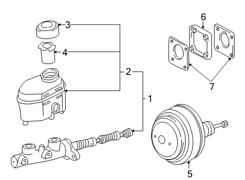 2001 Toyota Sequoia Hydraulic System Booster Assembly Gasket Diagram for 44785-34010