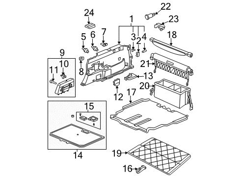 2009 Honda Element Interior Trim - Rear Body Lid, Damper *NH598L* (ATLAS GRAY) Diagram for 84615-SCV-A01ZC