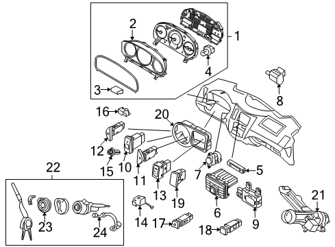 2008 Hyundai Veracruz Stability Control Sensor Assembly-Yaw Rate&G Diagram for 95690-3V100