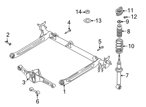 2002 Nissan Sentra Rear Suspension Arm Rear Suspension RH Diagram for 55501-4Z90A