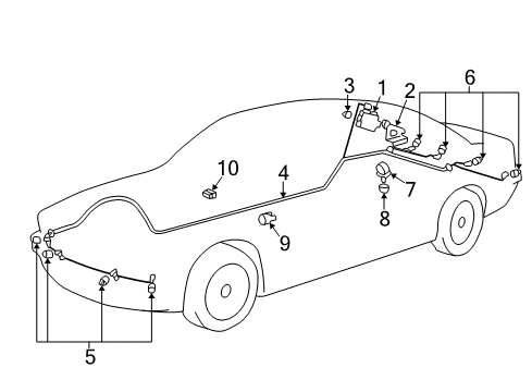 2001 BMW 740iL Electrical Components Park Distance Control Switch Diagram for 61318352253