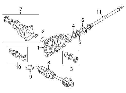 2022 BMW X7 Carrier & Front Axles EXCHANGE OUTPUT SHAFT RIGHT Diagram for 31608486206