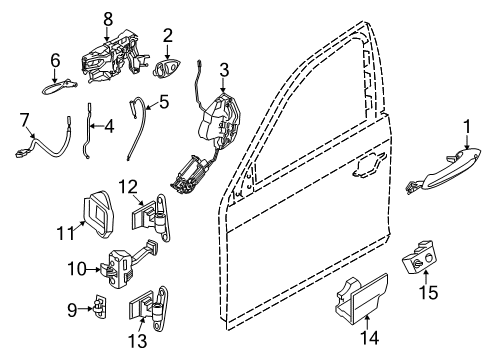 2013 BMW M6 Front Door Front Left Window Regulator Diagram for 51337223651