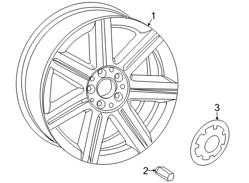 2006 Chrysler Crossfire Wheels Cap-Valve Stem Diagram for 5142331AA