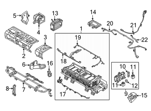 2022 Kia Niro Battery Duct Assembly-Outlet Diagram for 37573G5200