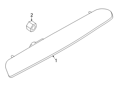 2013 Nissan Rogue High Mount Lamps Lamp Assembly-Stop, High Mounting Diagram for 26590-JM00B