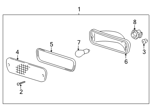 1995 Toyota Tacoma Signal Lamps Signal Lamp Assembly Diagram for 81510-35110
