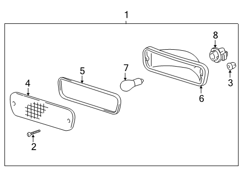 1995 Toyota Tacoma Signal Lamps Socket Diagram for 90075-99092