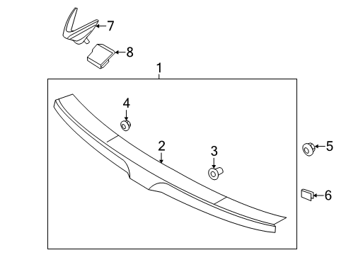 2012 Hyundai Equus Exterior Trim - Hood Bolt Diagram for 86358-3K000