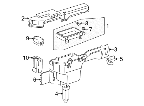 1999 Toyota Sienna Electrical Components Junction Block Upper Cover Diagram for 82672-08030