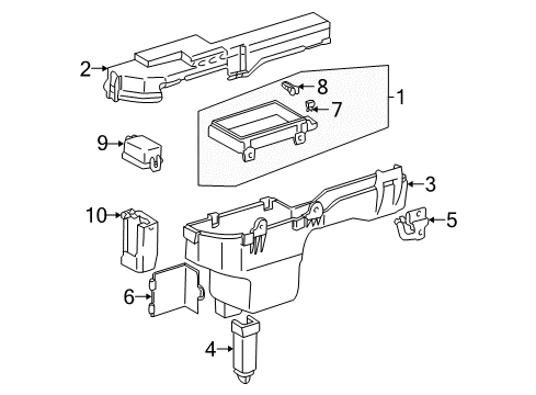 1999 Toyota Sienna Electrical Components Cover Diagram for 82622-08010