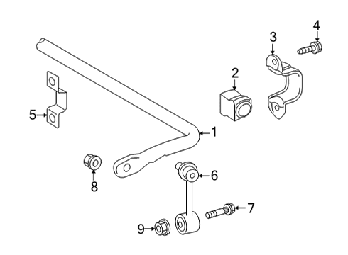 2022 Lexus NX450h+ Stabilizer Bar & Components - Rear LINK ASSY, RR STABIL Diagram for 48830-78010