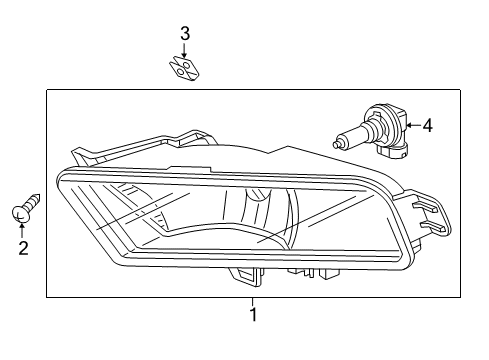 2015 Honda CR-V Bulbs Light Assembly, Right Front Fog Diagram for 33900-T1W-A11