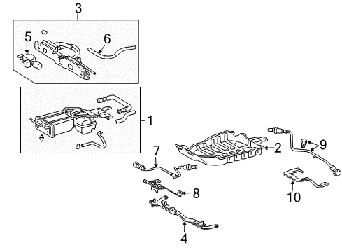 2008 Lexus RX400h Emission Components Bracket, Wiring Harness Diagram for 82715-48760