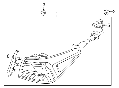 2018 Kia Rio Bulbs Lamp Assembly-Rear Combination Diagram for 92401H9100