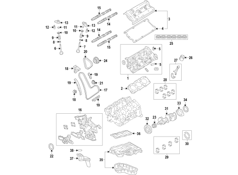 2019 Lexus ES350 Engine Parts, Mounts, Cylinder Head & Valves, Camshaft & Timing, Oil Pan, Oil Pump, Crankshaft & Bearings, Pistons, Rings & Bearings, Variable Valve Timing Cover Sub-Assembly, CYLI Diagram for 11202-31100