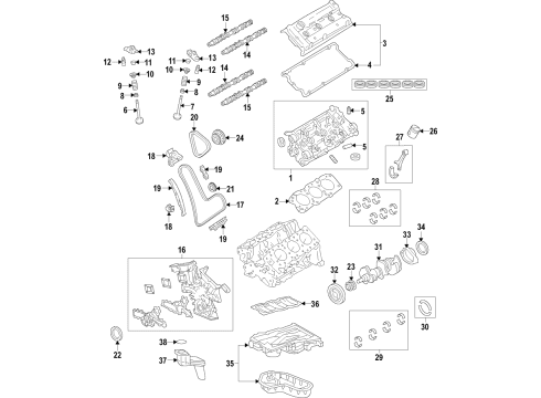 2021 Lexus ES350 Engine Parts, Mounts, Cylinder Head & Valves, Camshaft & Timing, Oil Pan, Oil Pump, Crankshaft & Bearings, Pistons, Rings & Bearings, Variable Valve Timing Side Transmission Mount Diagram for 12372-0P080