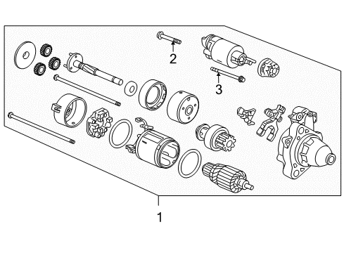 2009 Honda Fit Starter Starter, Core Id (428000-5410) (9742809-541) (Reman) (Denso) Diagram for 06312-RB1-505RM