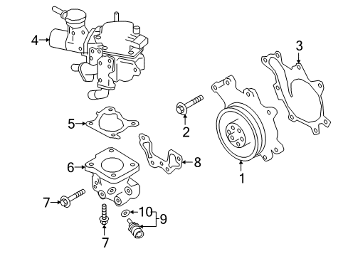 2020 Infiniti Q60 Powertrain Control Washer Outlet Diagram for 11062-5CA2A