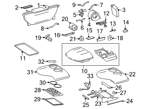 2007 Dodge Sprinter 2500 A/C Evaporator & Heater Components Nut-Hexagon Diagram for 68004878AA