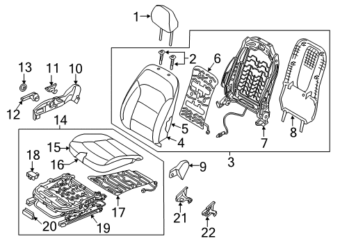 2018 Hyundai Elantra Heated Seats Heater-Rear Seat Cushion Diagram for 89190-F3000