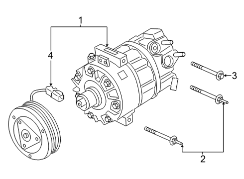 2021 Ford Bronco Sport A/C Compressor Compressor Assembly Diagram for GN1Z-19703-G