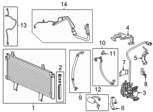 2021 Honda CR-V A/C Condenser, Compressor & Lines STAY A, COMPR CABLE Diagram for 38892-5RD-H00