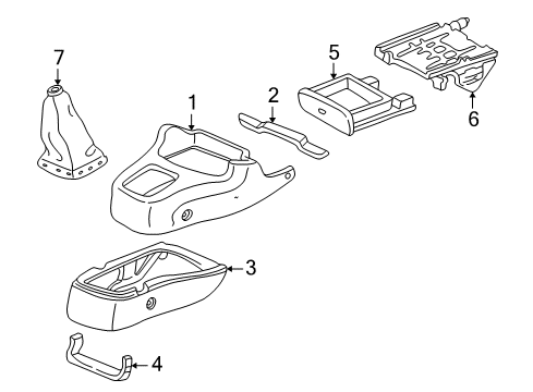 2000 Honda CR-V Console Boot, Change Lever *NH1L* (BLACK) Diagram for 83414-S10-003ZA
