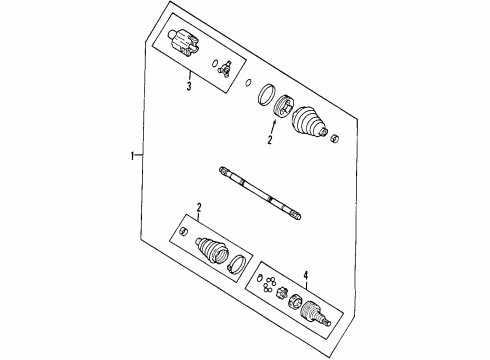 2007 Pontiac G6 Front Axle Shafts & Joints, Drive Axles Front Wheel Drive Shaft Assembly Diagram for 20860268