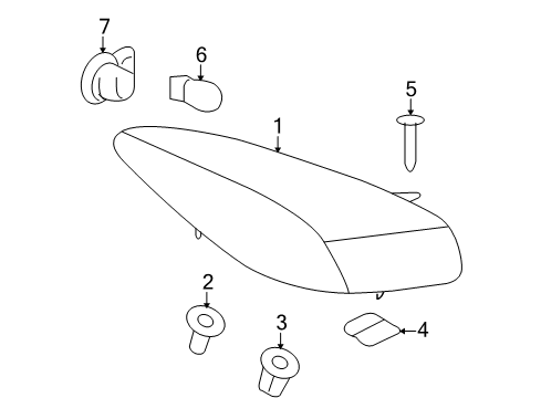 2008 Pontiac Solstice Bulbs Socket, Tail Lamp Diagram for 25967717