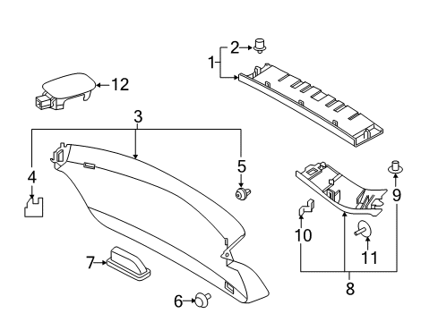 2017 Infiniti QX30 Interior Trim - Lift Gate Lamp Assy-Personal Diagram for 26460-5DA0A